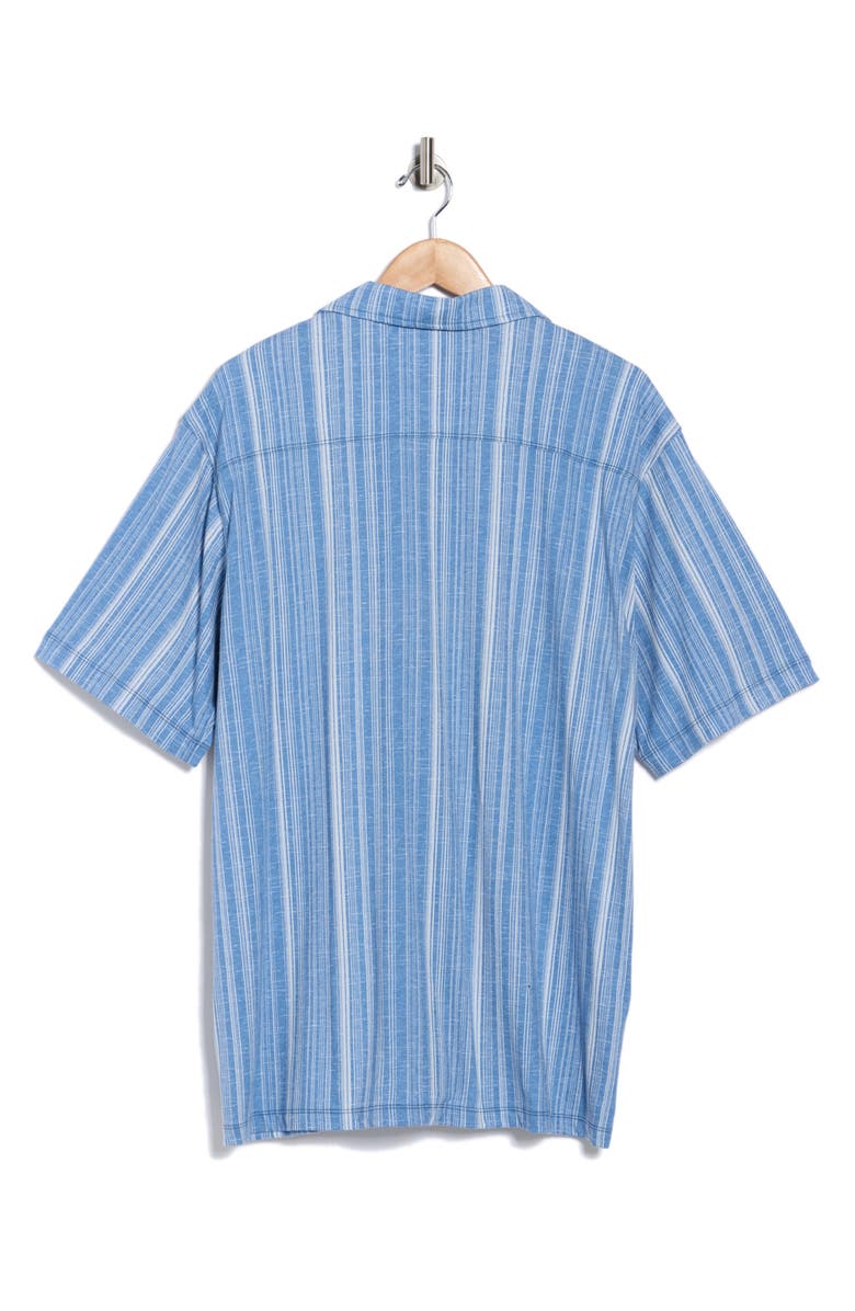Tommy Bahama Vista Mar Azzurro Stripe IslandZone<sup>®</sup> Camp Shirt, Alternate, color, 