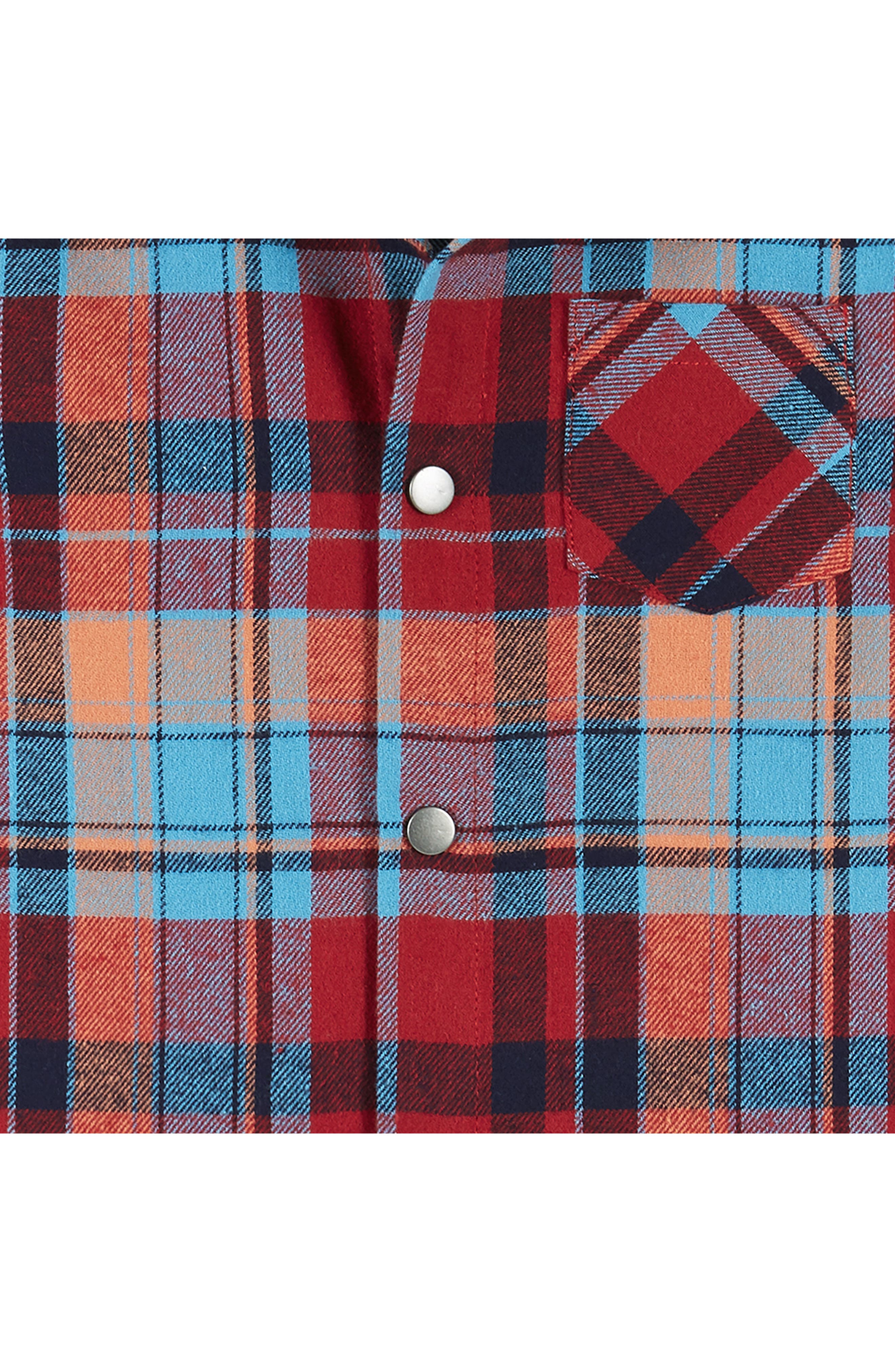 Andy & Evan Kids' Plaid Hooded Flannel Jacket & Sweatpants Set ...
