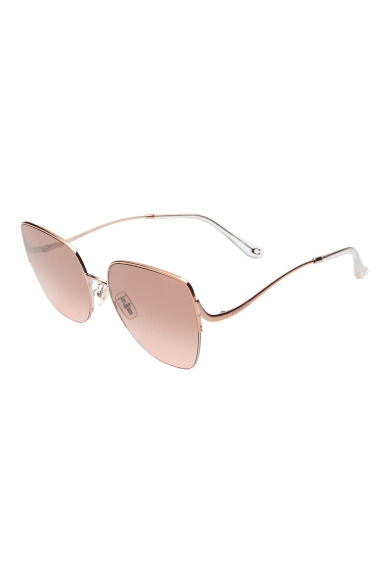 HC7156D 60mm Square Sunglasses, Alternate, color, GOLD AMBER