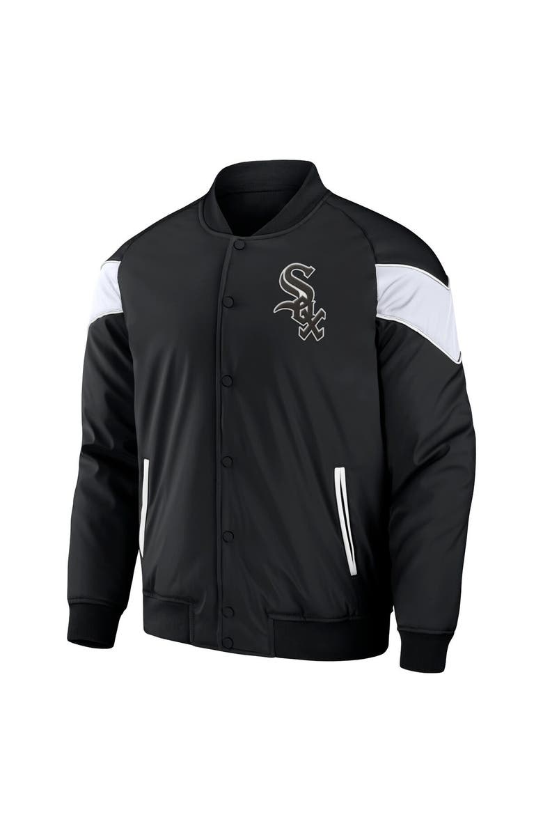 Darius Rucker Collection by Fanatics Men's Darius Rucker Collection by Fanatics Black Chicago White Sox Baseball Raglan Full-Snap Jacket, Alternate, color, Black
