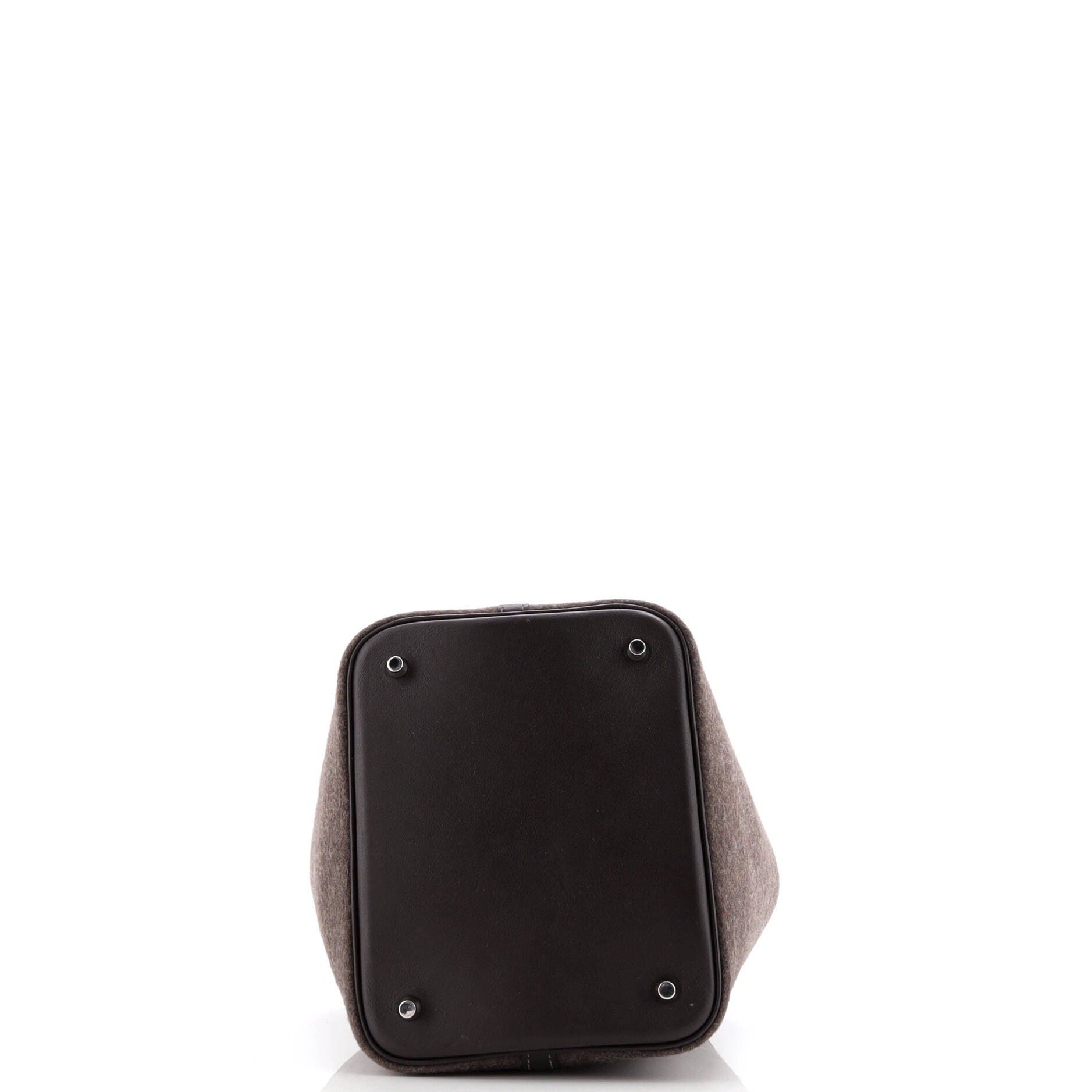 Pre-Owned Hermes Picotin Lock Bag Felt with Leather MM, Alternate, color, 