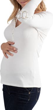 Cache Coeur Tunisian long sleeve pregnancy and nursing top