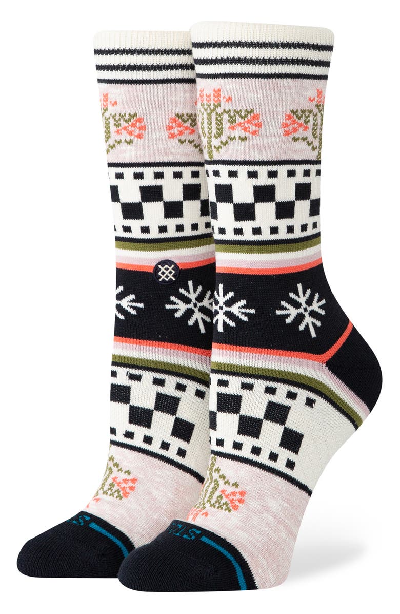 Stance Winter Bloom Crew Socks, Alternate, color, Lilac