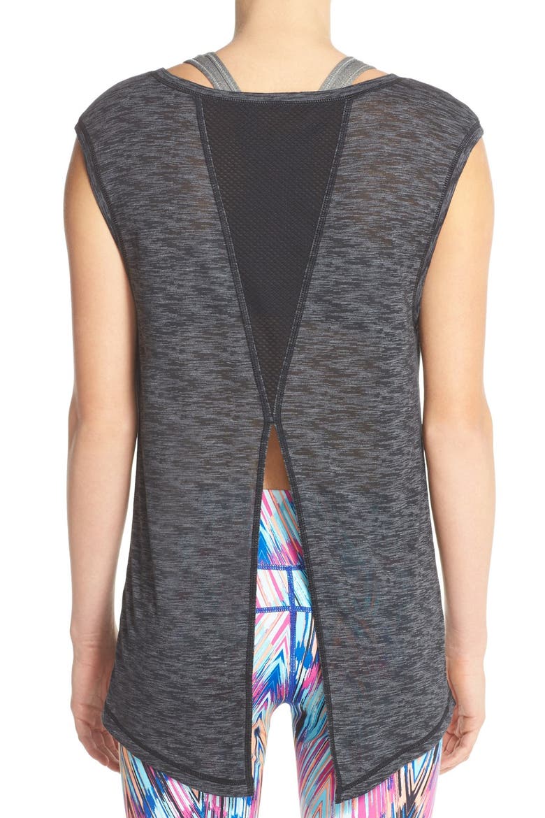 'Luna' Convertible Tie Tee, Main, color, BLACK