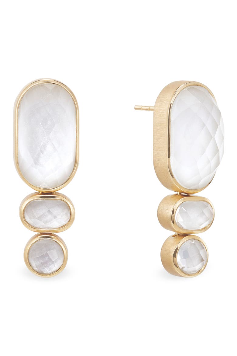 Mercer Statement Earrings, Main, color, IRIDESCENT PEARL/ GOLD