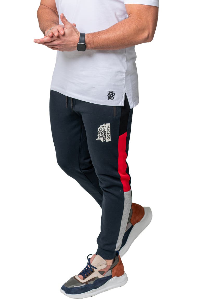 Colorblock Fleece Joggers, Alternate, color, BLUE