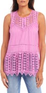Karen Kane Lace Trim Sleeveless Top