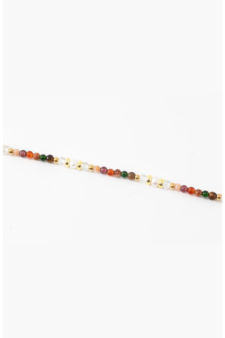 Rainbow Tourmaline Minimalist Bracelet, Alternate, color, Gold