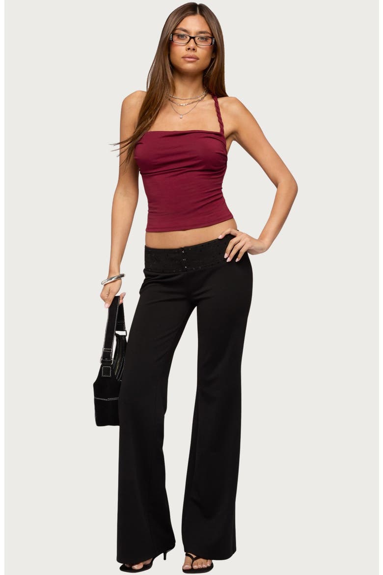 Cailinne Braided Twist Top, Alternate, color, BURGUNDY