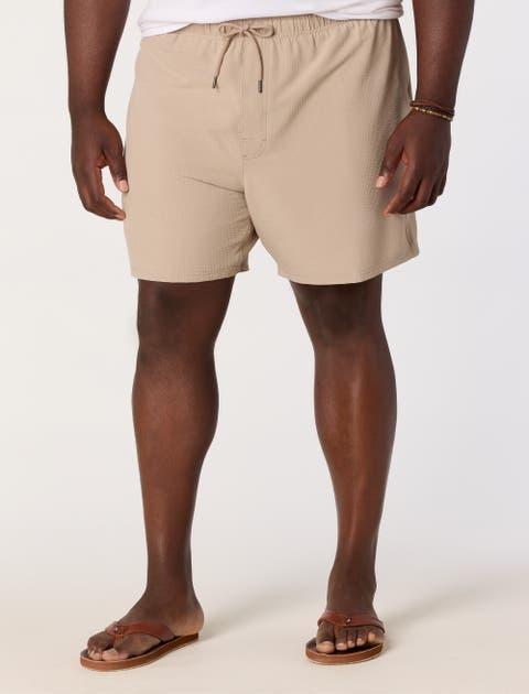 Big & Tall Seersucker Swim Trunks