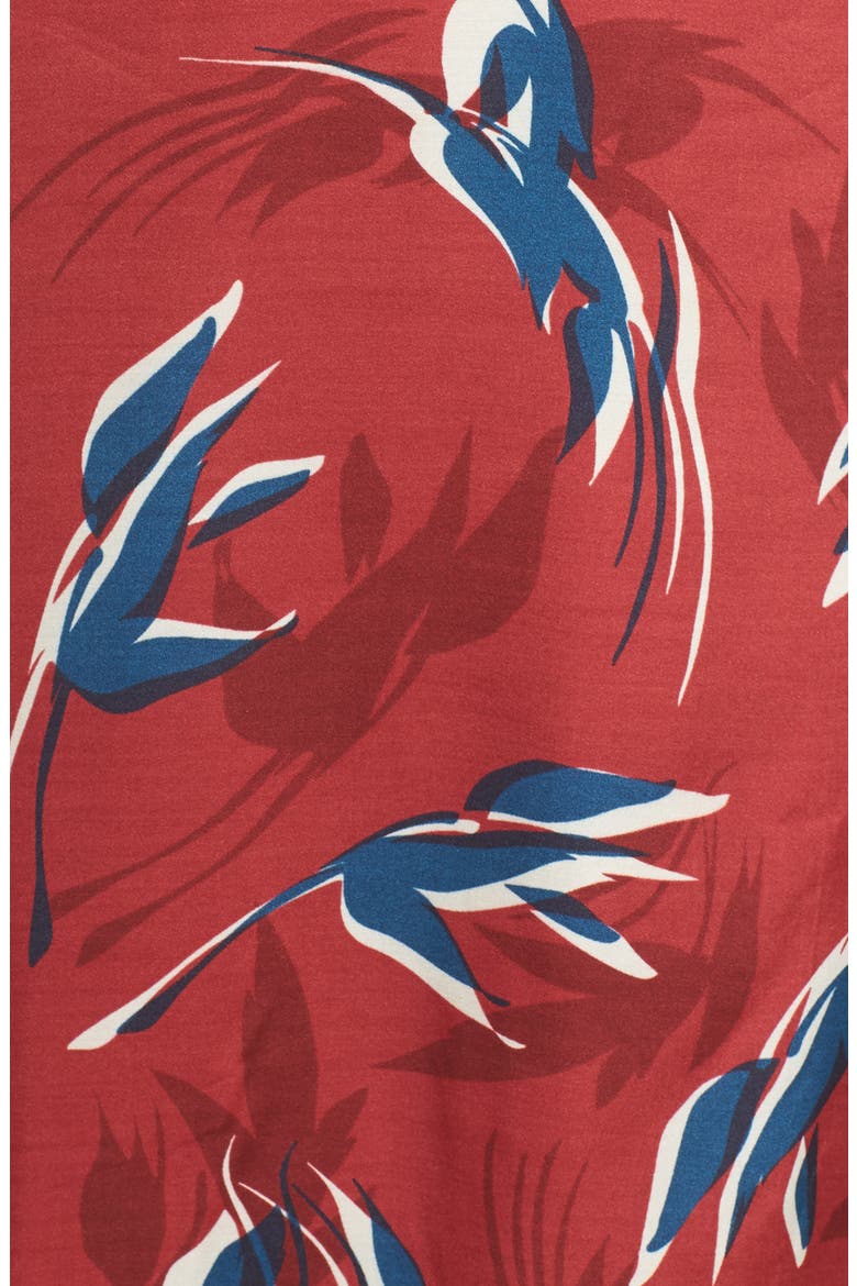 Mixed Print Midi Dress, Alternate, color, RED MULTI