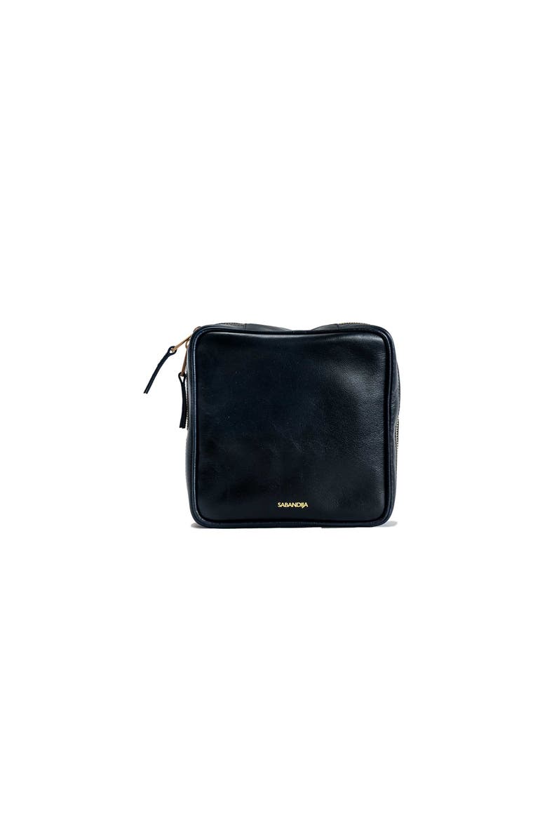 SABANDIJA Courtesy Leather Crossbody Bag, Main, color, Navy