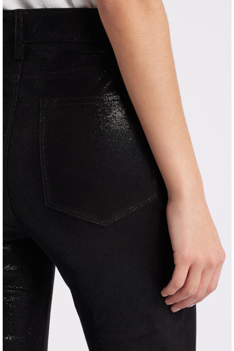 Le Crop Mini Bootcut Suede Pants, Alternate, color, BLACK MULTI