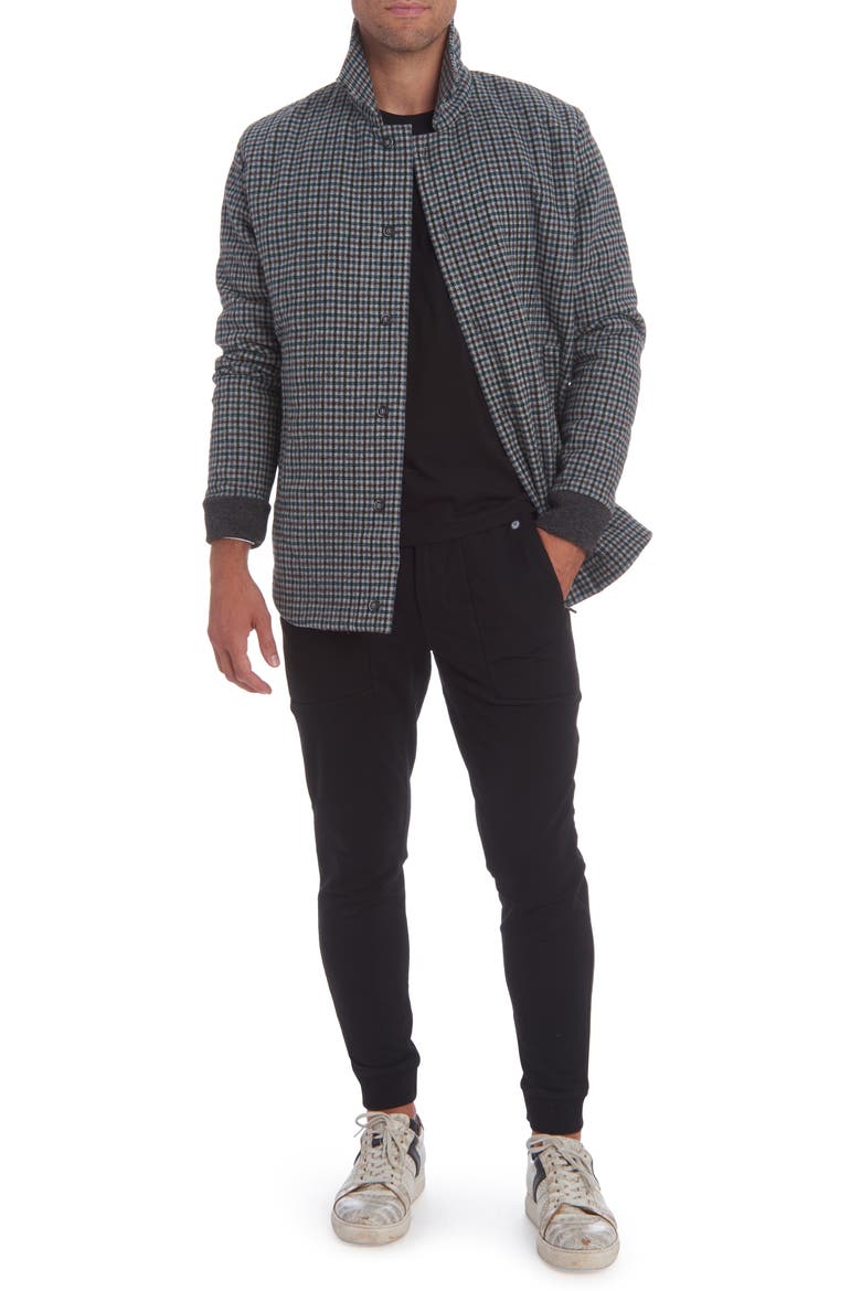 Quilted Wool Blend Overshirt, Alternate, color, GREY