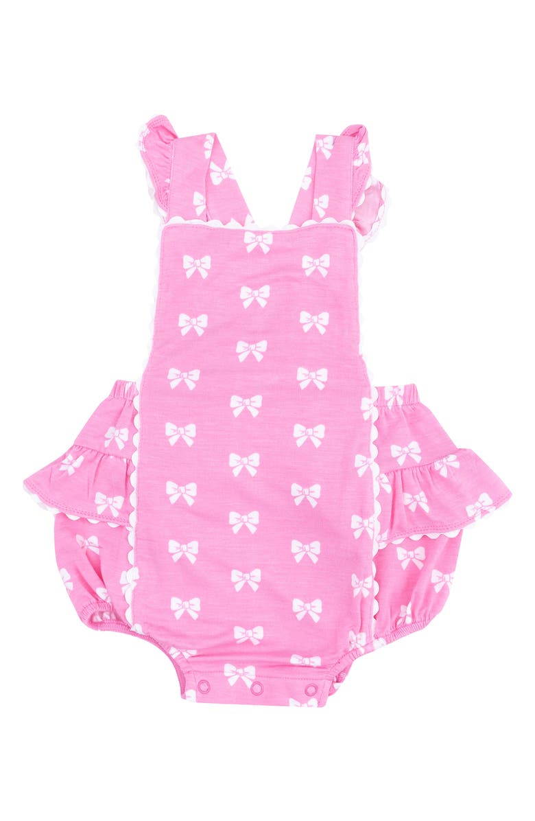 Angel Dear Pink Bows Rickrack Bodysuit, Main, color,