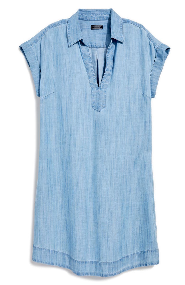vineyard vines Margo Chambray Popover Shirtdress, Alternate, color, Light Acid Wash