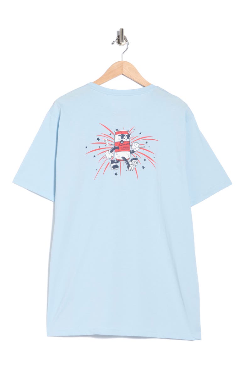 Fireworks Graphic T-Shirt, Alternate, color, SKY