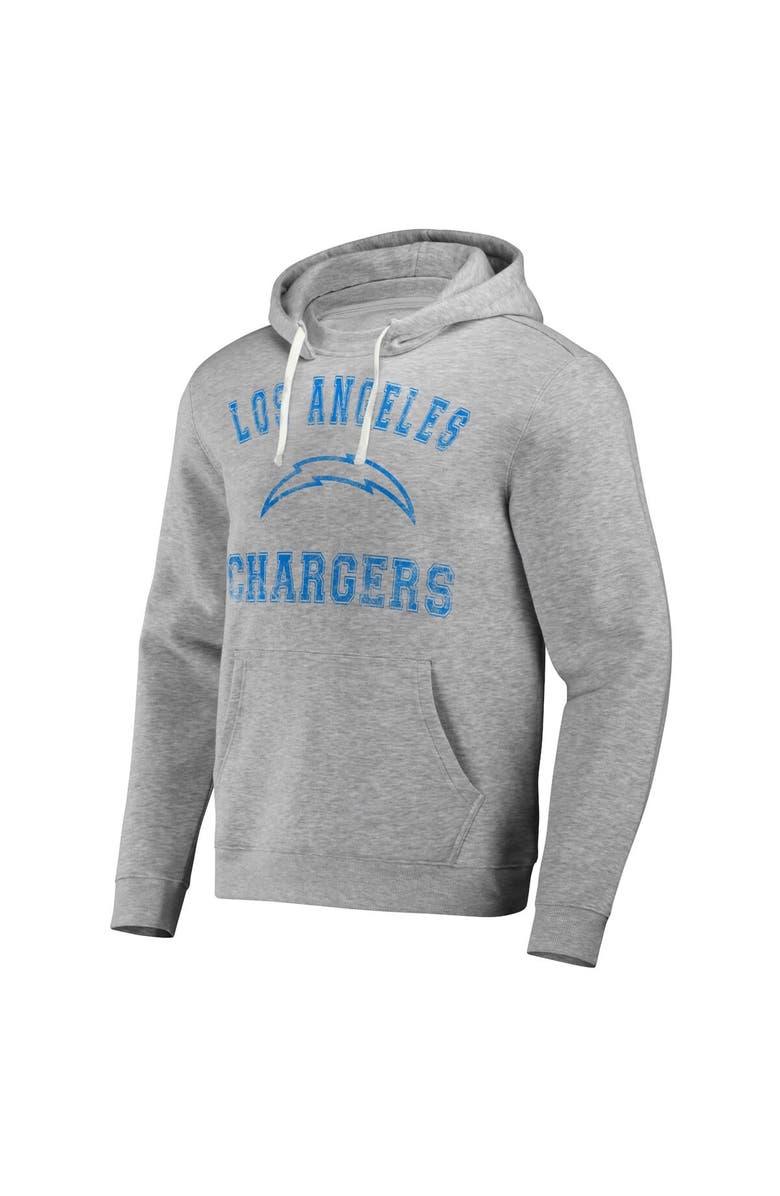 NFL X DARIUS RUCKER Men's NFL x Darius Rucker Collection by Fanatics Heather Gray Los Angeles Chargers Coaches Pullover Hoodie, Alternate, color, Heather Gray