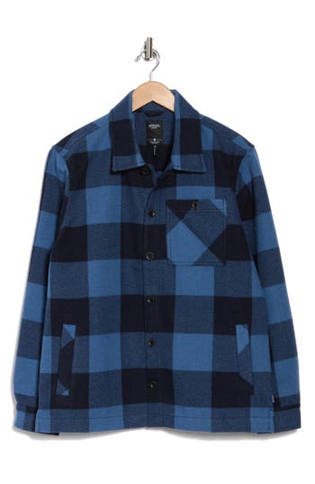 Union Plaid Flannel Shirt Jacket In Alkaline