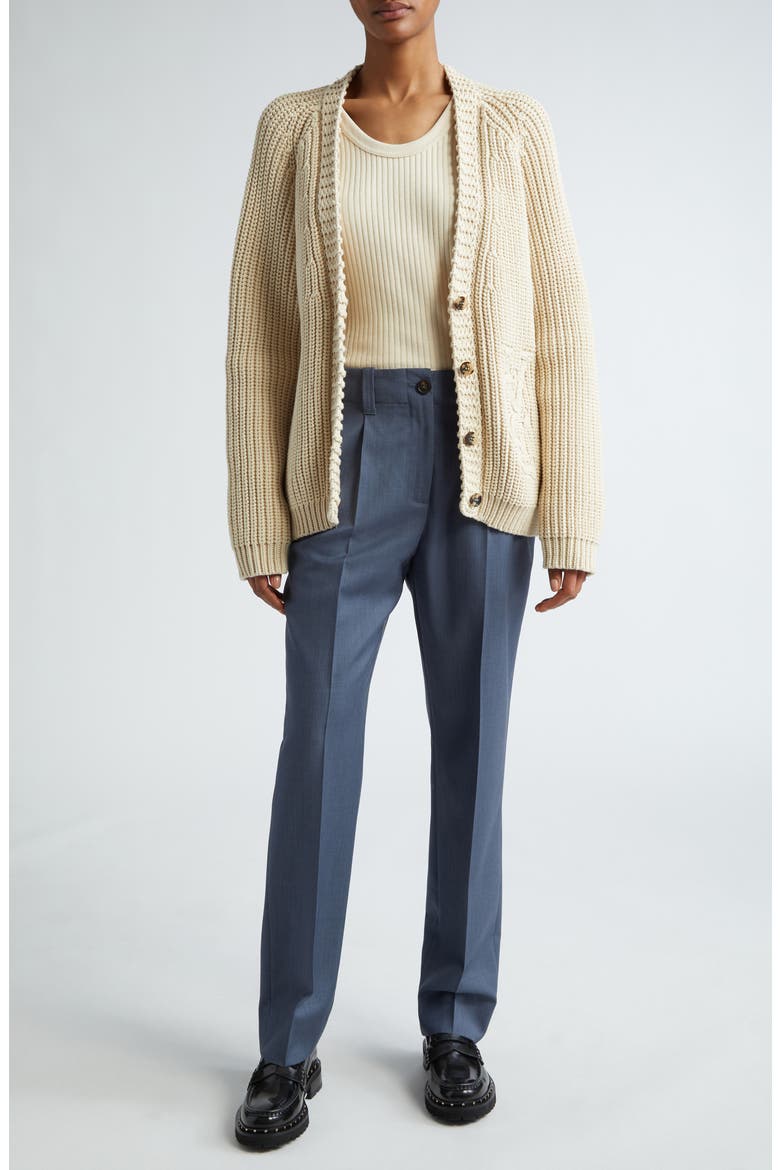 Journey Shaker Cardigan, Alternate, color, PARCHMENT