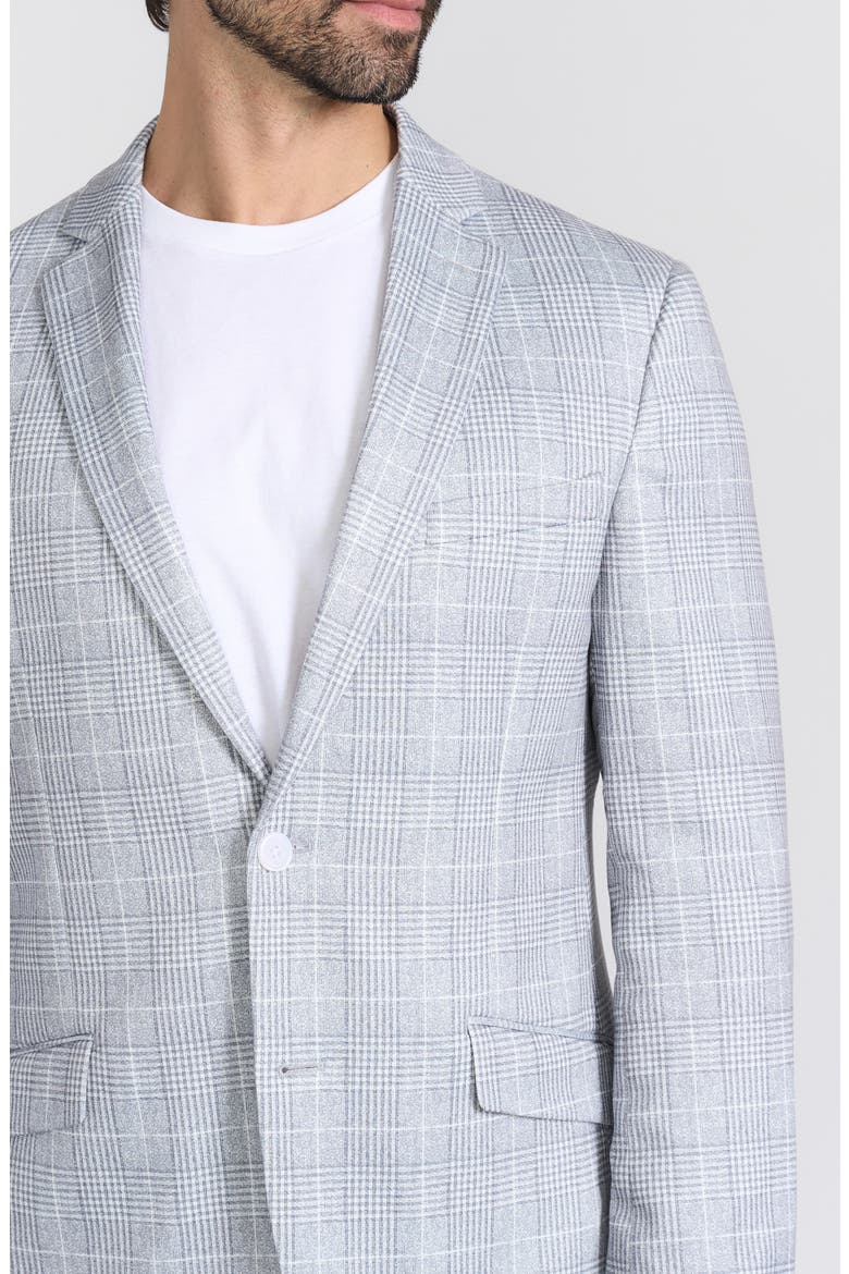 Gray Plaid Blazer, Alternate, color, GREY