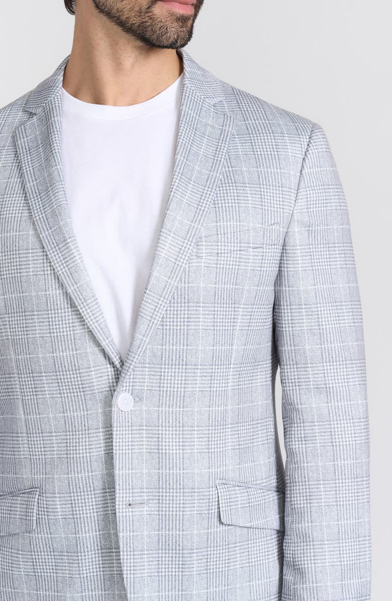 SAVILE ROW CO Gray Plaid Blazer, Alternate, color, Grey