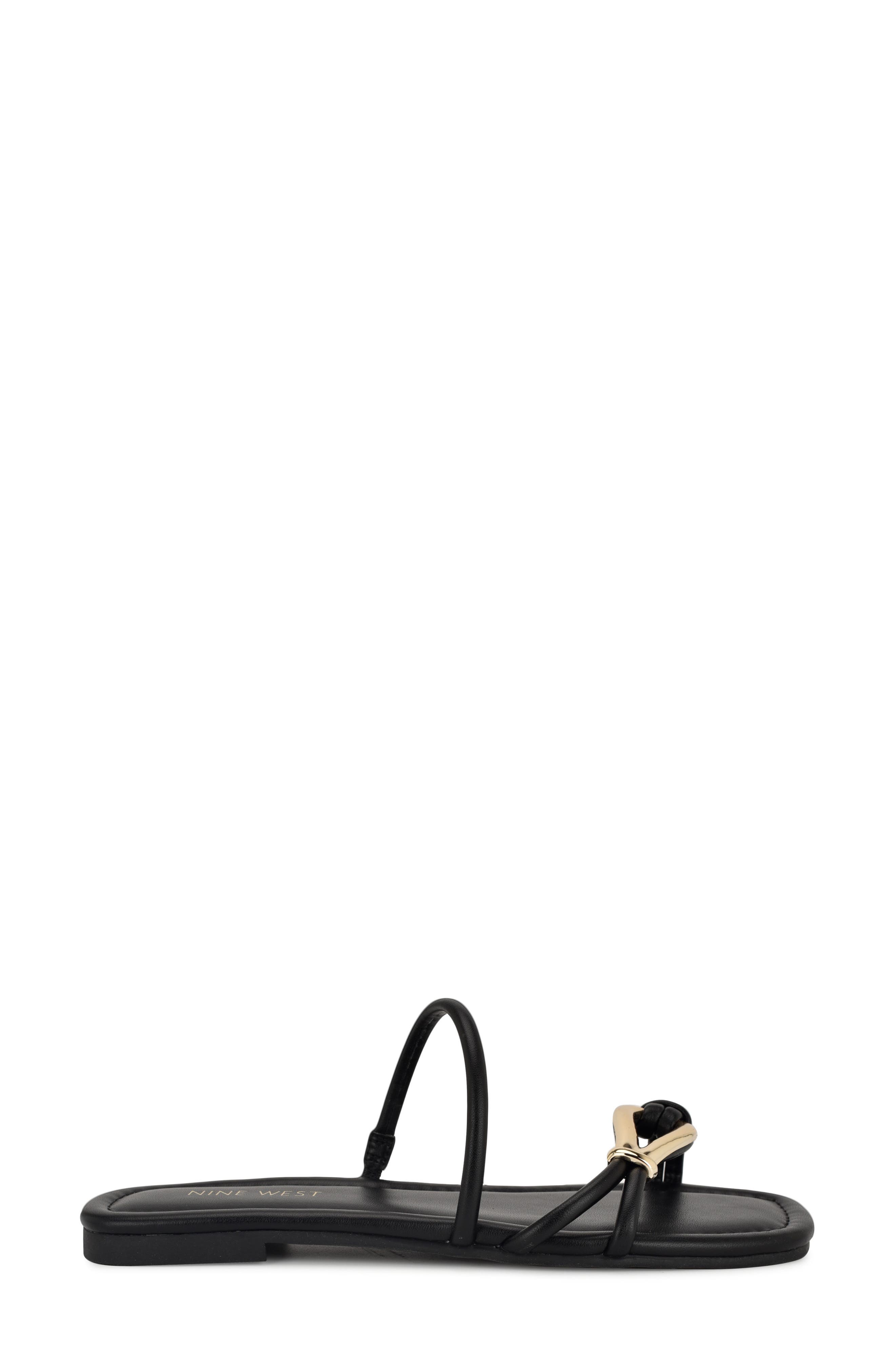 Nine West Tigra Slide Sandal, Alternate, color, Black