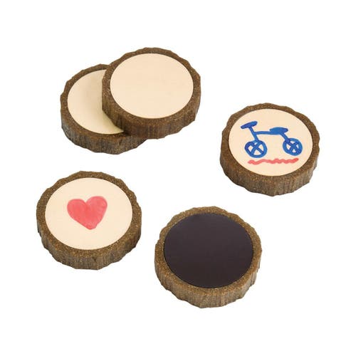 Kaplan Early Learning Company Magnetic Write-on Wood Cookies In Brown
