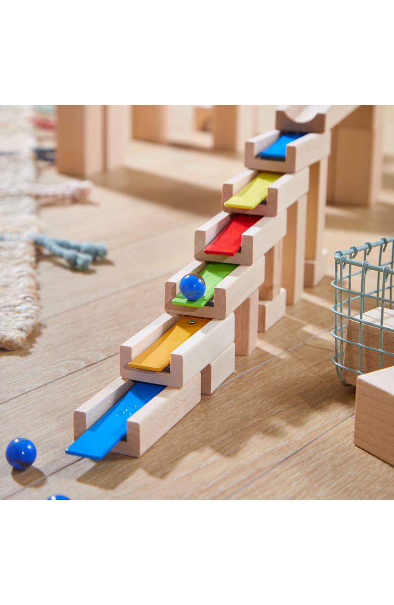 HABA Melodious Building Bricks - Wooden Marble Run Accessory, Alternate, color, Multi
