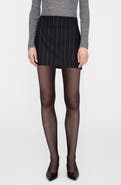 ANINE BING Tierra Pinstripe Wool Blend Miniskirt