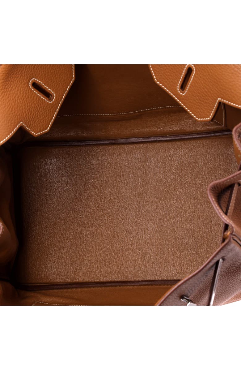 Pre-Owned Hermes Birkin Handbag Brown Clemence with Palladium Hardware 35, Alternate, color, Gold
