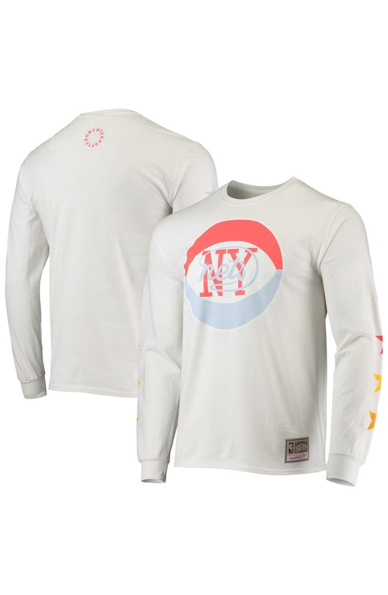 Mitchell & Ness Men's Mitchell & Ness x Uninterrupted White New Jersey Nets Hardwood Classics Long Sleeve T-Shirt, Main, color, White