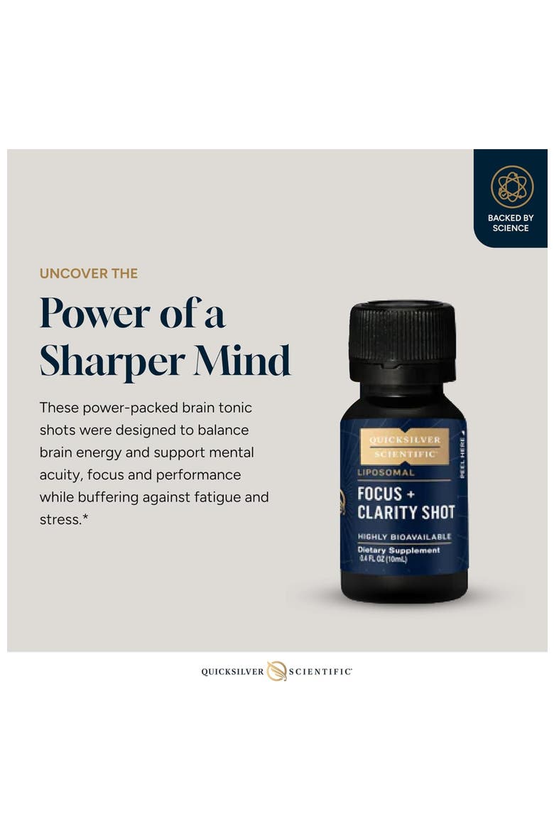 Focus and Clarity Liposomal Energy Support Shot, Alternate, color, None