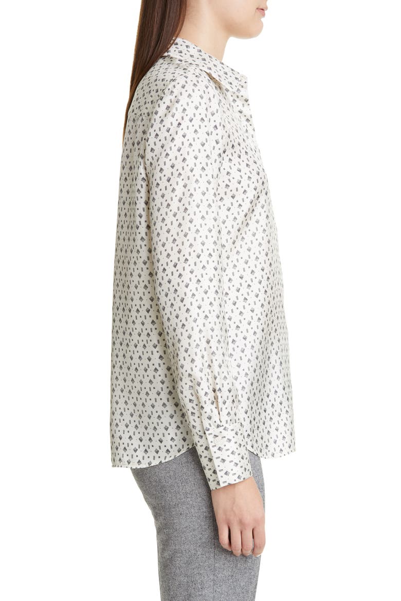 Scottie Geo Print Silk Blouse, Alternate, color, CLOUD MULTI