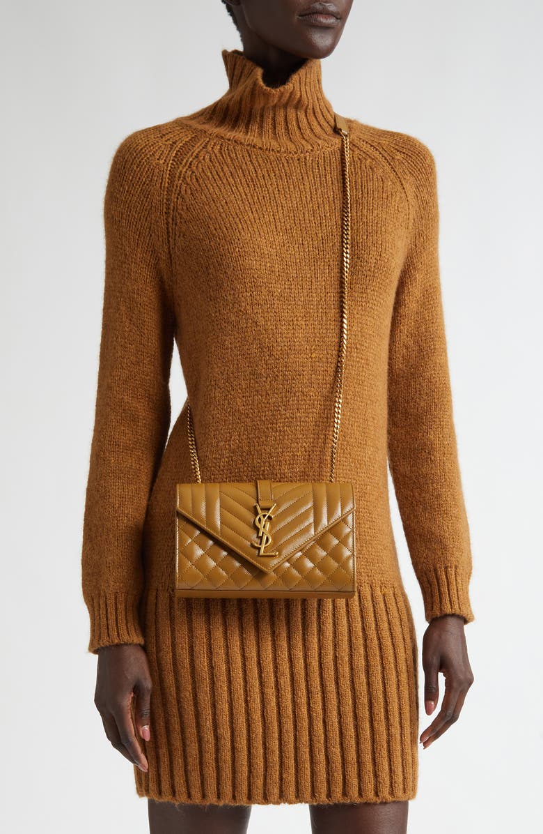 Saint Laurent Small Monogramme Matelassé Quilted Calfskin Shoulder Bag, Alternate, color,