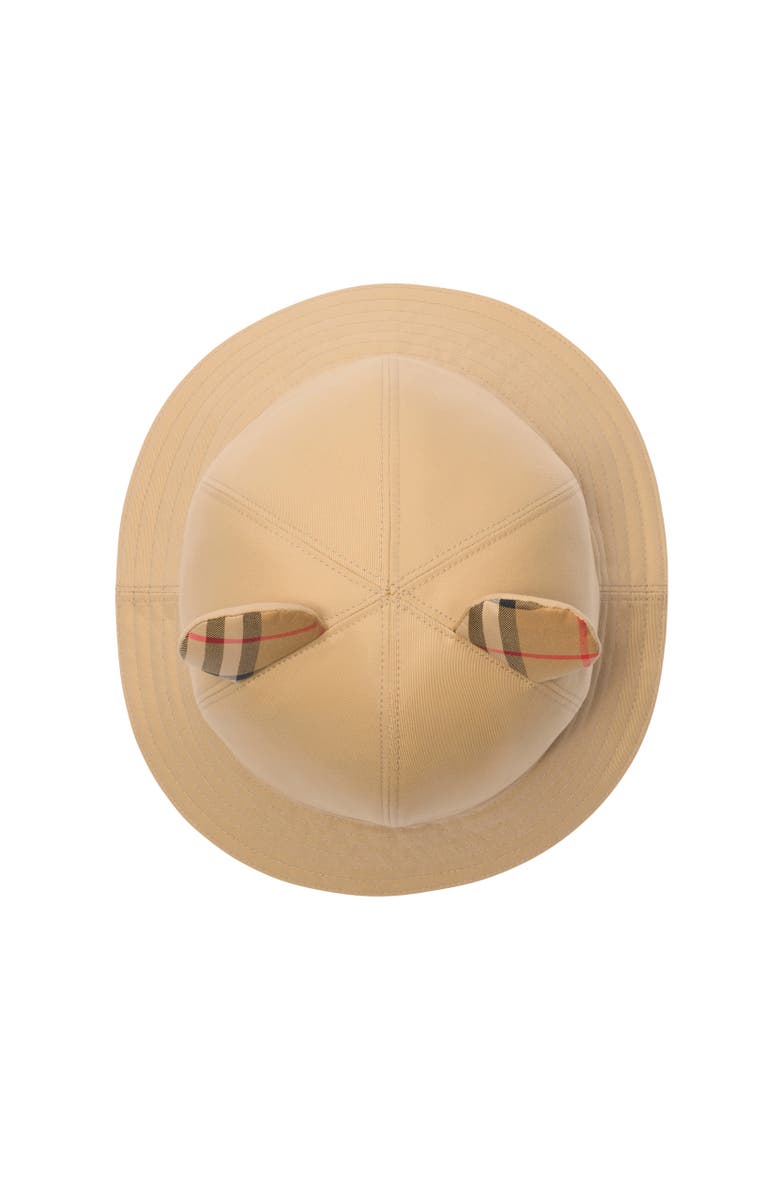 Burberry Thomas Bear Cotton Bucket Hat, Alternate, color, Honey Beige