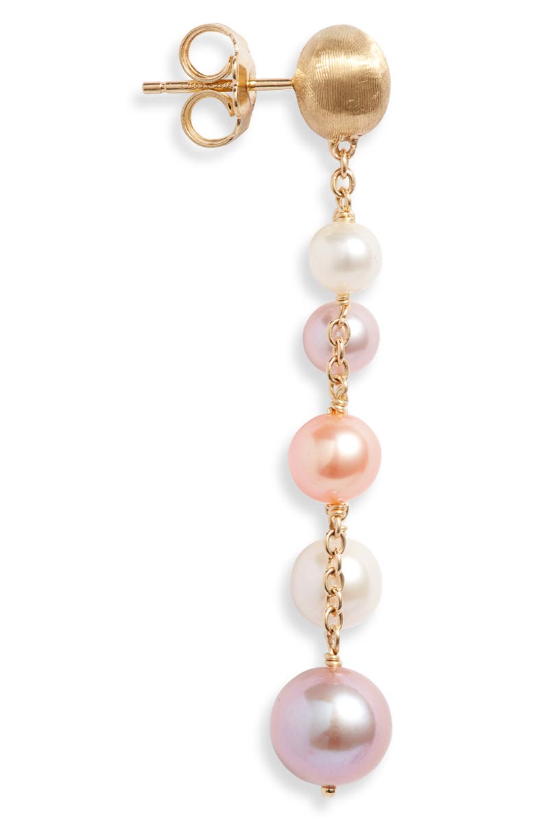 Marco Bicego Africa 18K Yellow Gold & Pearl Two-Strand Earrings, Alternate, color, 