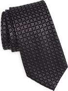 Duchamp Geometric Print Silk Tie