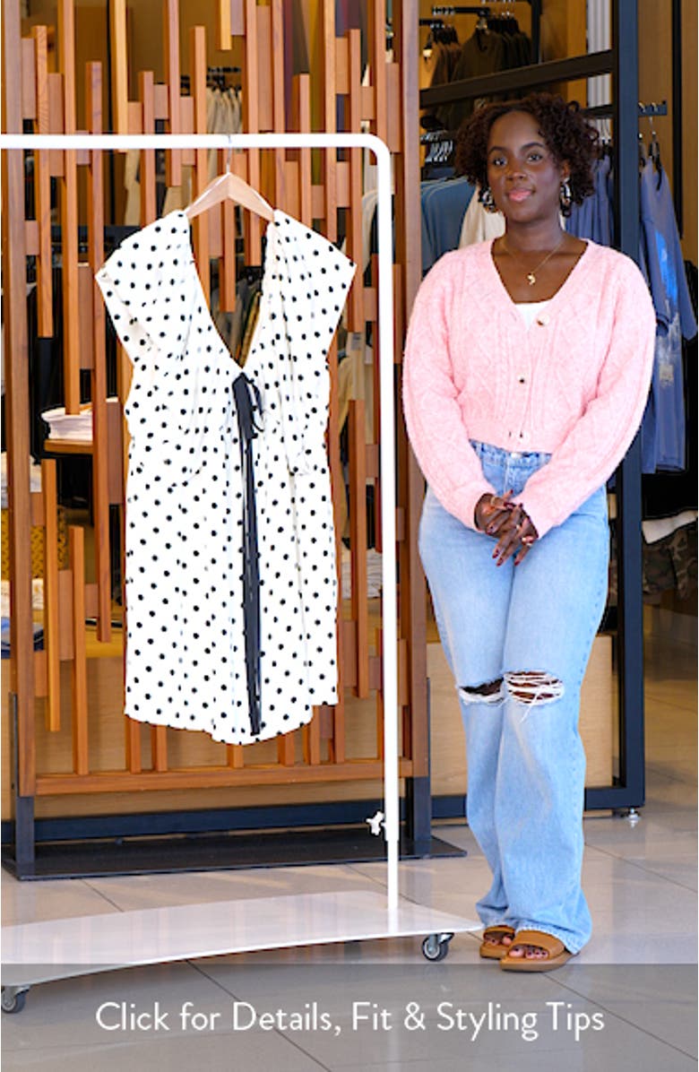 Lois Polka Dot Cotton Babydoll Dress, sales video thumbnail