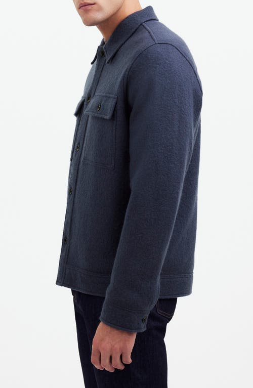 Madewell Boiled Wool Shirt-jacket In Blue