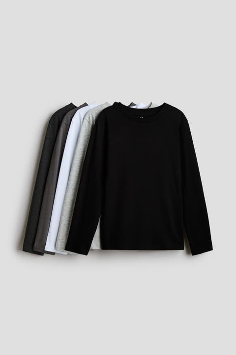 5-pack Long-sleeved Cotton T-shirts