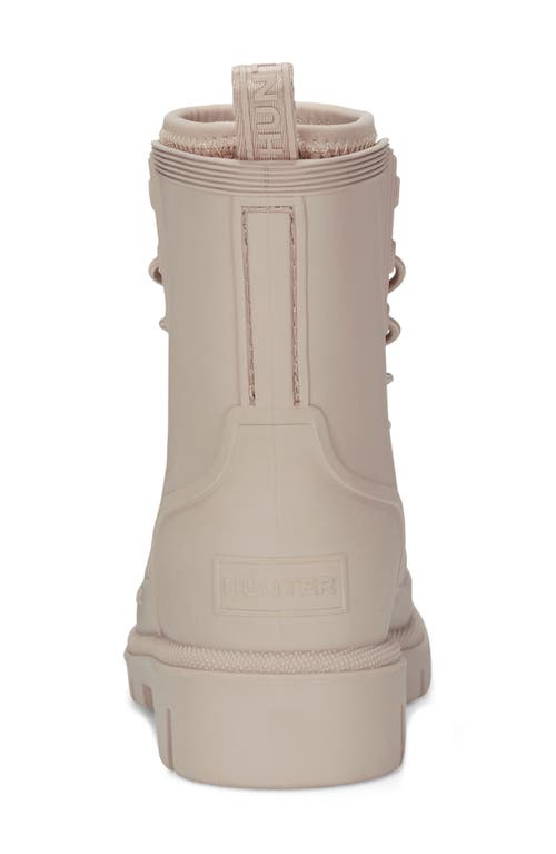 Hunter Kids' Stamp Waterproof Lace-up Rain Boot In Brown
