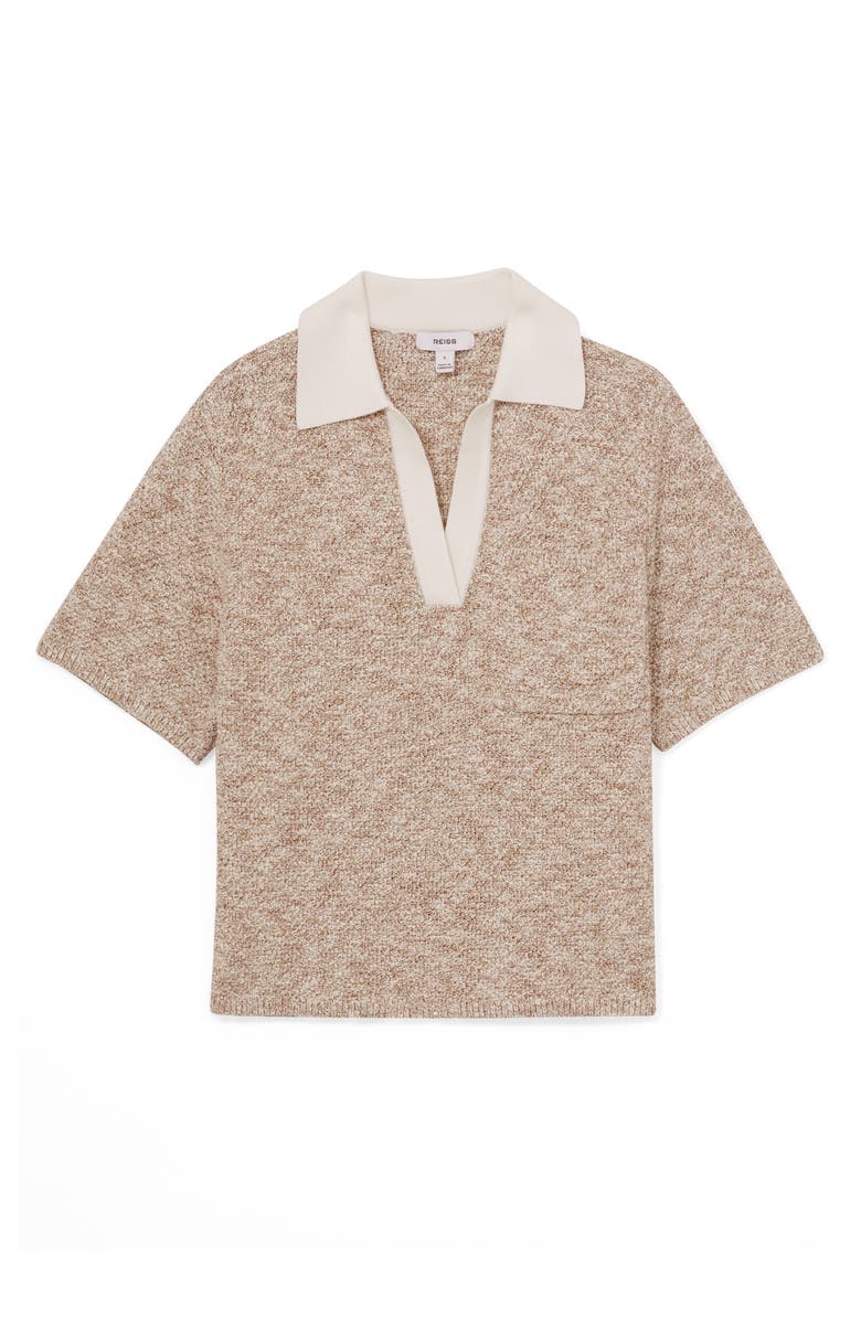 Reiss Sam Marl Johnny Collar Sweater, Alternate, color, 