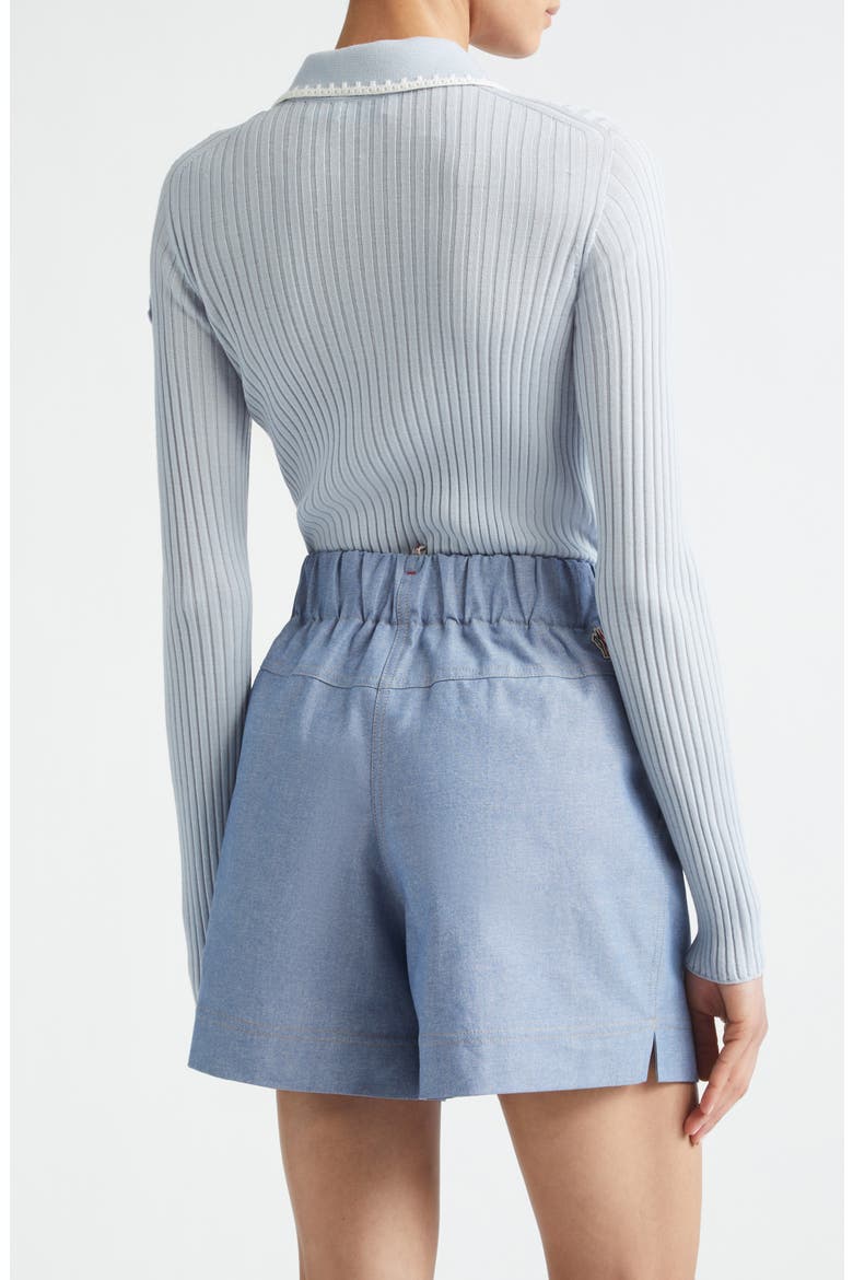 Long Sleeve Virgin Wool Polo, Alternate, color, LIGHT BLUE