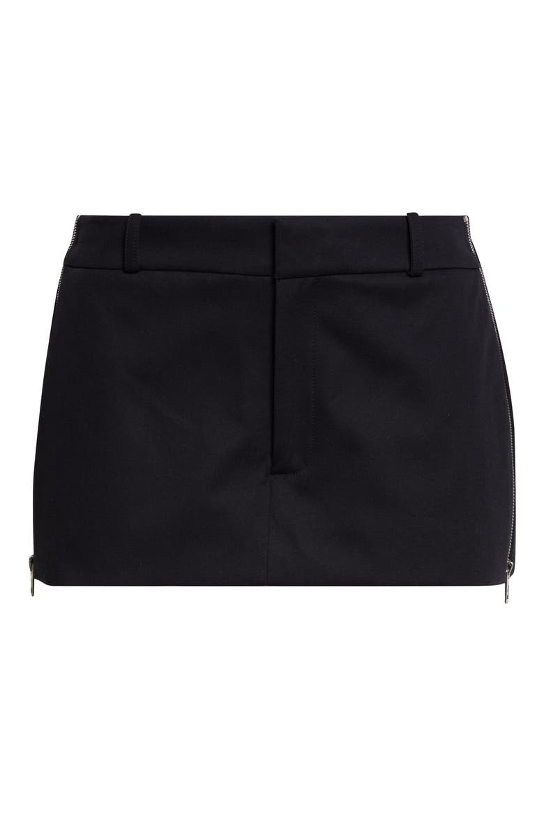 Mid Rise Cotton Miniskort, Alternate, color, BLACK