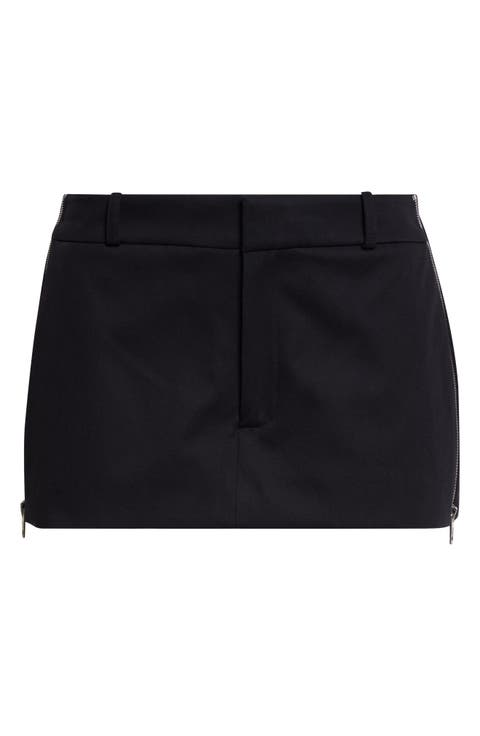 Mid Rise Cotton Miniskort