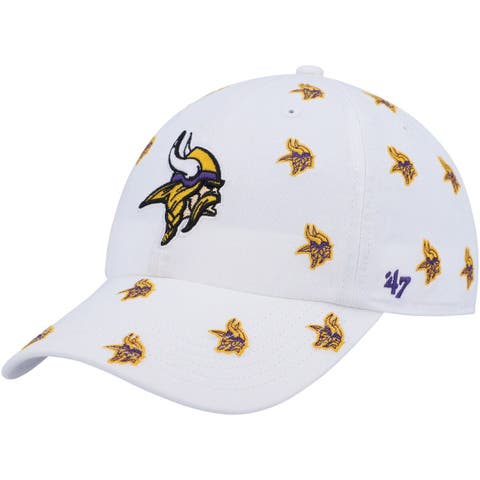 Women's '47 White Minnesota Vikings Confetti Clean Up Adjustable Hat