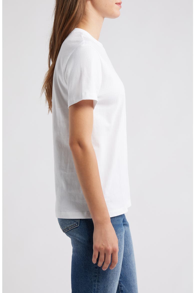 Crewneck Cotton T-Shirt, Alternate, color, WHITE