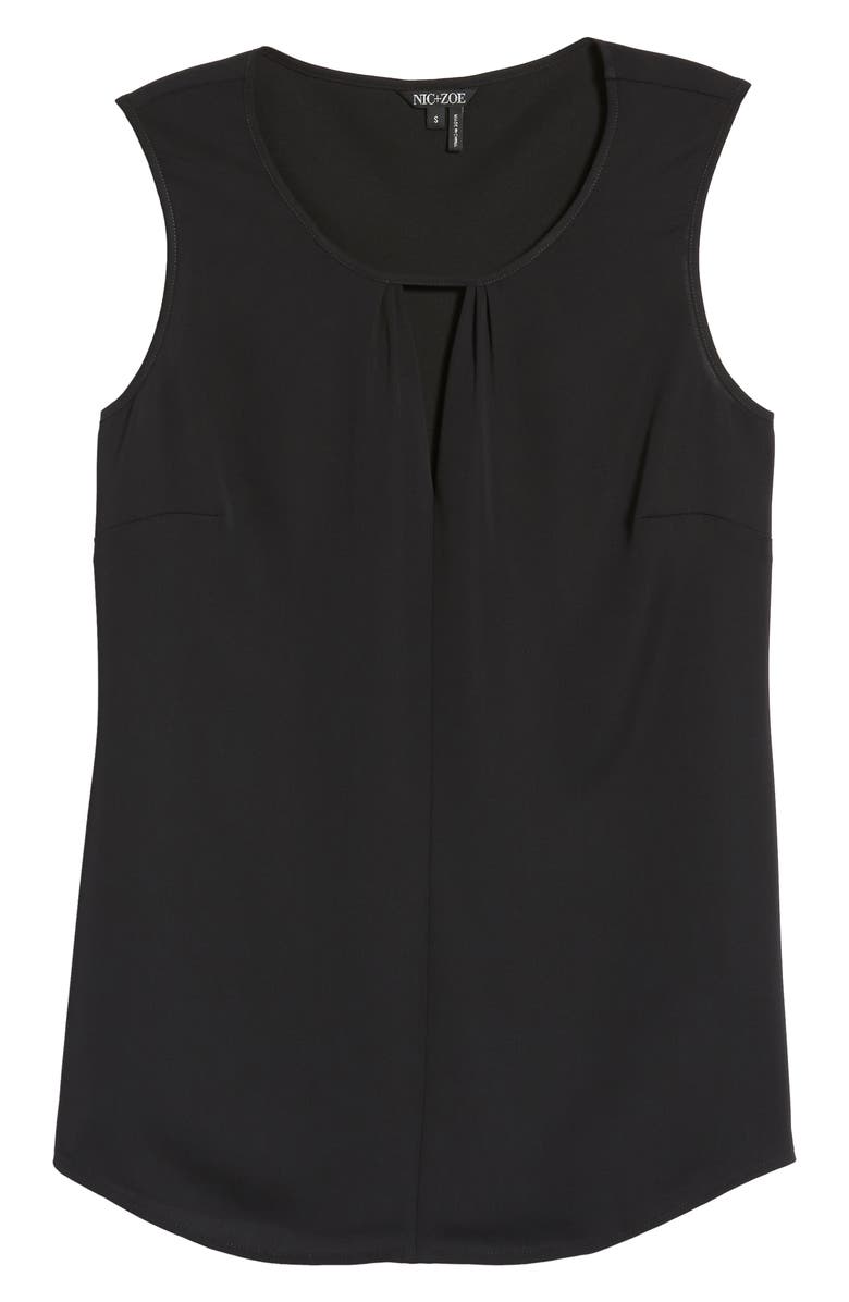NIC+ZOE Easy Keyhole Tank Top, Alternate, color, Black Onyx