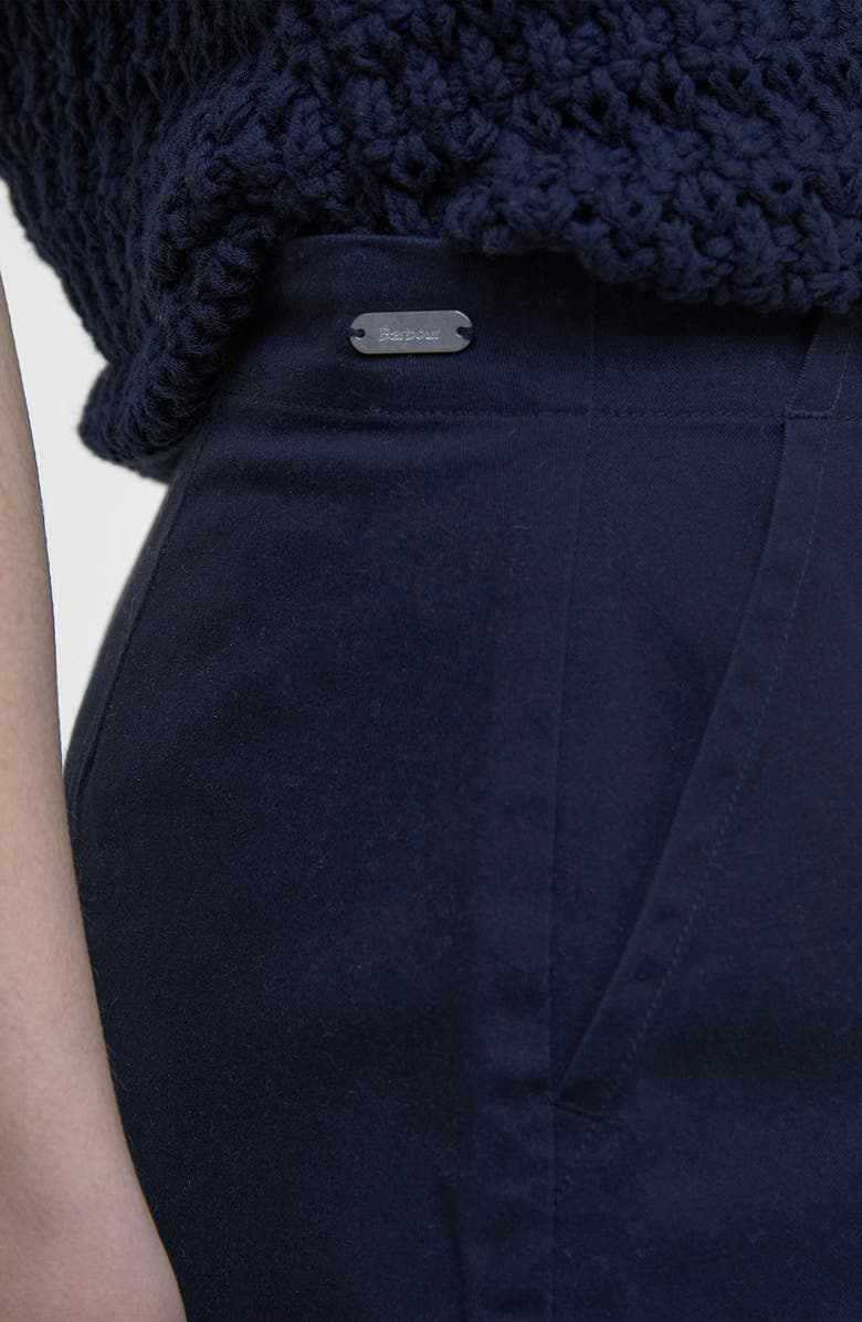 Barbour Cary Cotton Twill Miniskirt, Alternate, color, Navy